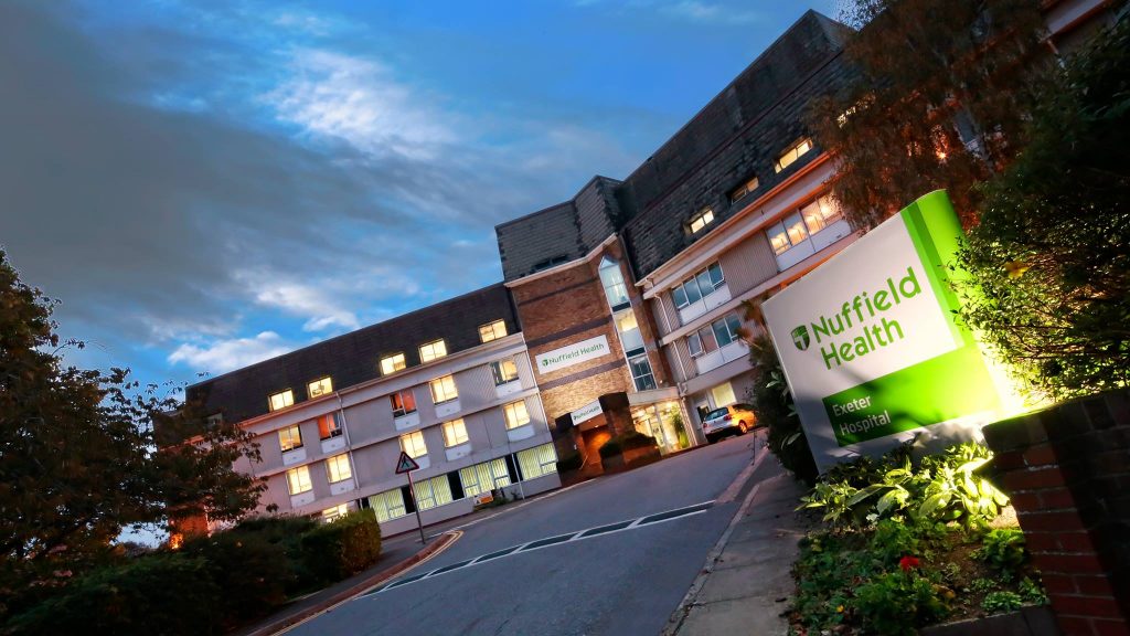 Nuffield Health Exeter Hospital exterior consultations with Exeter Gut